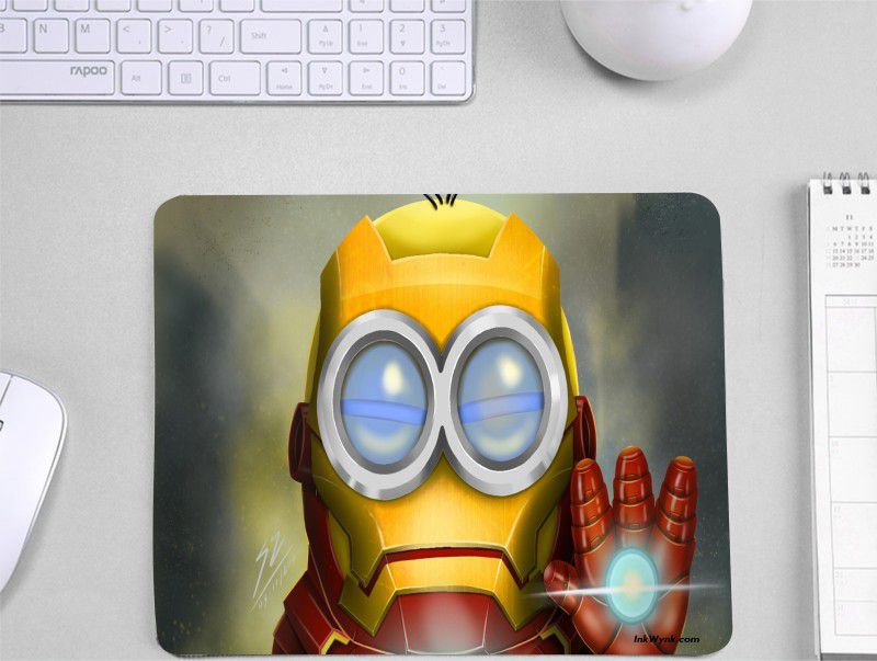 InkWynk Animated Character Iron Man Designer Rubber Grip Student Mousepad  (Multicolor)