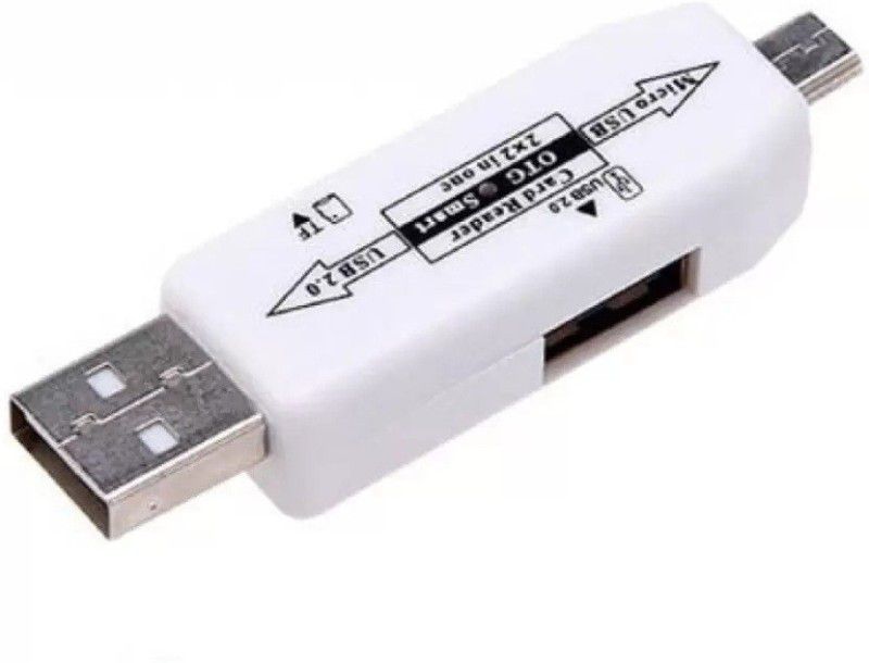 RetailShopping Micro USB OTG Smart TF Card Reader Adapter Card Reader  (Pink)
