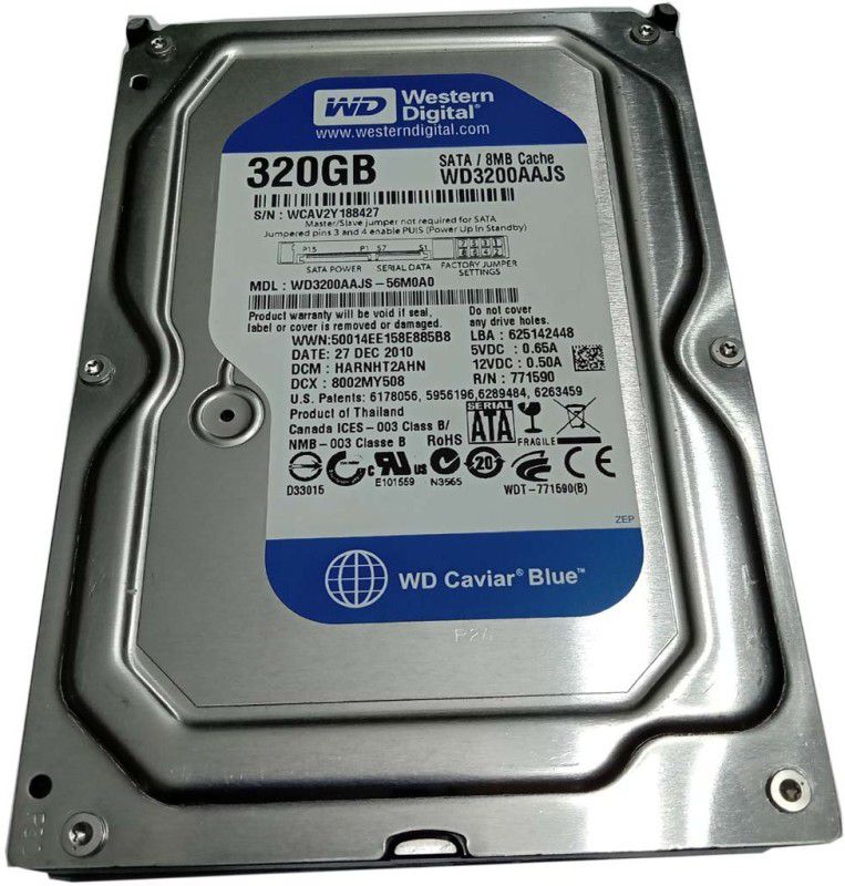 WD BLUE 320 GB Desktop Internal Hard Disk Drive (HDD) (WD3200AAJS-56MP)  (Interface: SATA, Form Factor: 3.5 inch)