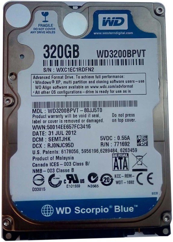 WD SSD SCORPIO 320 GB Laptop Internal Hard Disk Drive (HDD) (WD3200BPP)  (Interface: SATA, Form Factor: 2.5 Inch)