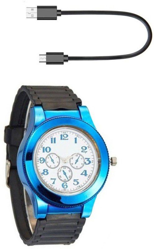 Explorer 150 Times Ignition Coli Star After Full battery Charged USB Blue Watch Lighter | Fast Chargeable And Heavy Metal Cigarette Lighter, USB Cable  (Blue)