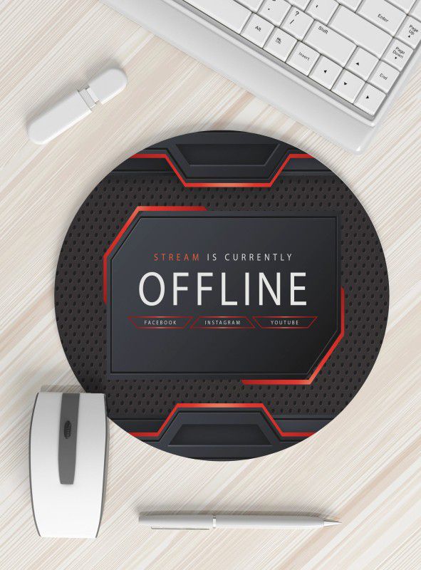 NH10 DESIGNS Quotes & Pattern Printed Round Gaming Mousepad For PC, Laptop - MPCPQ 15 Mousepad  (Multicolor)