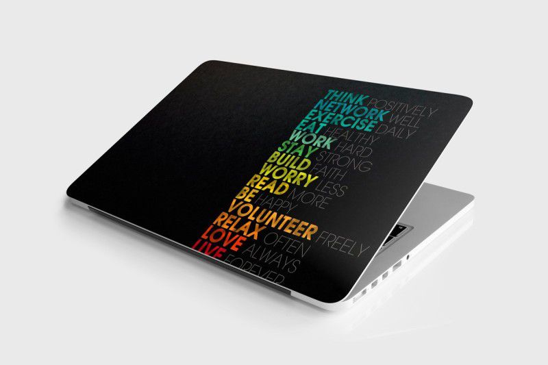SDM wording art colorfull Premium Vinyl (matte) Laptop Decal 15.6 inch VINYL Laptop Decal 15.6