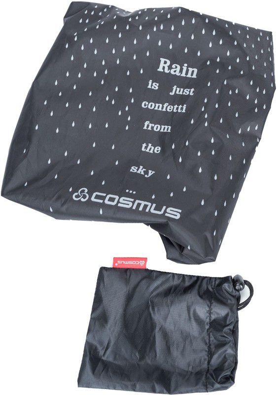 Cosmus Enterprises Confetti Black Rain & Dust Cover with Pouch for Laptop Bags and Backpacks Waterproof Laptop Bag Cover  (50 L Pack of 1)