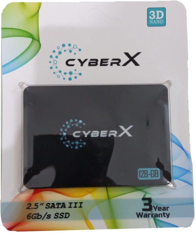 CYBERX Black 128 GB Laptop, Desktop Internal Solid State Drive (SSD) (Pack of 1)  (Interface: SATA III, Form Factor: 2.5 Inch)