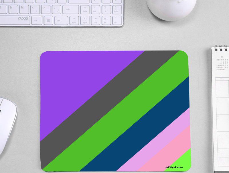 InkWynk Colorful Stripy Design Premium Quality Washable Mousepad  (Multicolor)