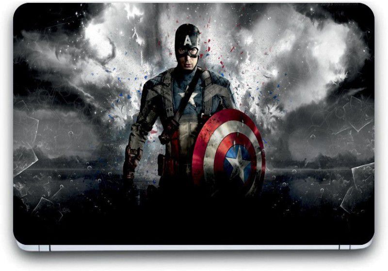 i-Birds ® captain america sheild Exclusive High Quality Laptop Decal, laptop skin sticker 15.6 inch (15 x 10) Inch iB-5K_skin_3651 High Quality HD Printed Vinyl Laptop Decal 15.6