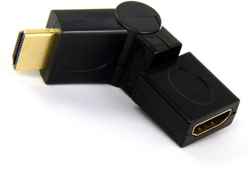 EVERYCOM Everycom HDMI Female to HDMI Male 360° Adapter - Black HDMI Female to HDMI Male 360° Adapter - Black HDMI Connector  (Black)