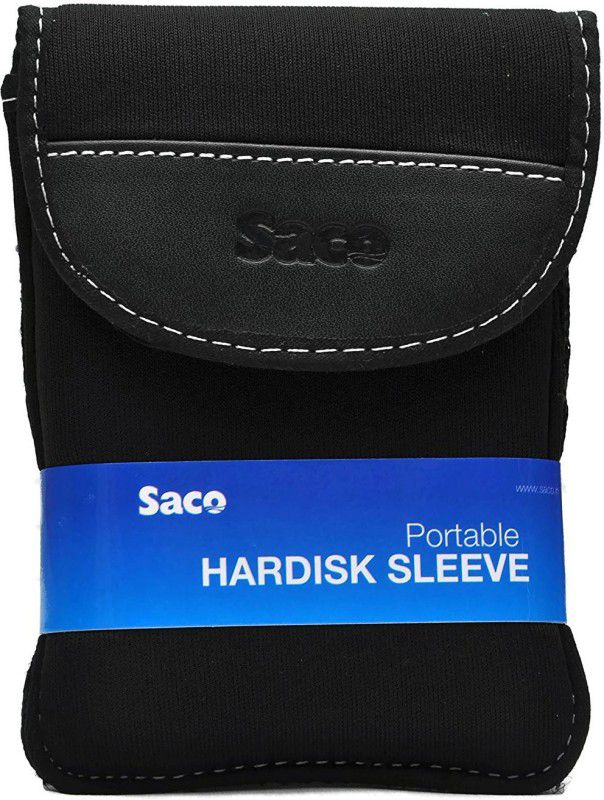 Saco Fit HDD Black10 External Hard Drive Enclosure Case Pouch Wallet Bag Cover  (For iStoragediskAshur1TB, Gold)