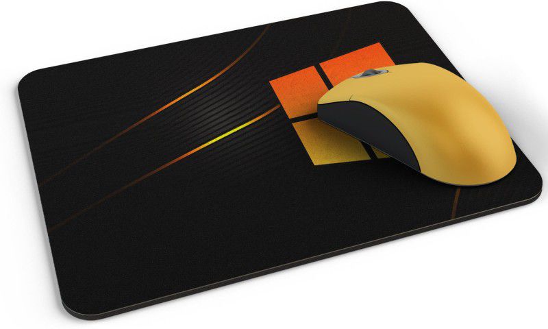 UTU Windows 10 Black Mousepad  (Black)