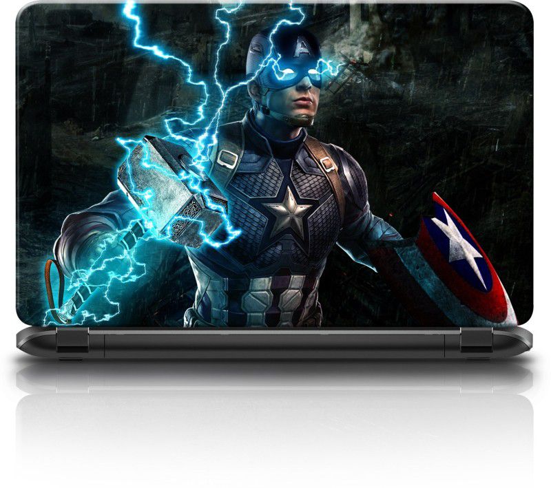 WALL STICKS Captain America - End Game - Marvel - Super Hero - Laptop Skin - Decal - Sticker - Fit For All Brands and Models - WS4012(16-inch) Vinyl Laptop Decal 16