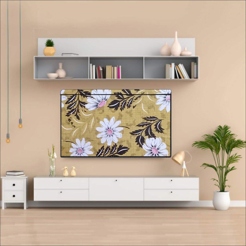 AAVYA UNIQUE FASHION AUF 2 layer dust proof smart LED LCD TV cover for 55 inch LED/LCD/LED /TV Monitor - FASHION/55inch LED/23  (Gold,Ground)