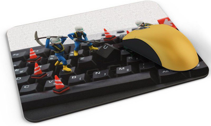 UTU Computer keyboard Mousepad  (Black)