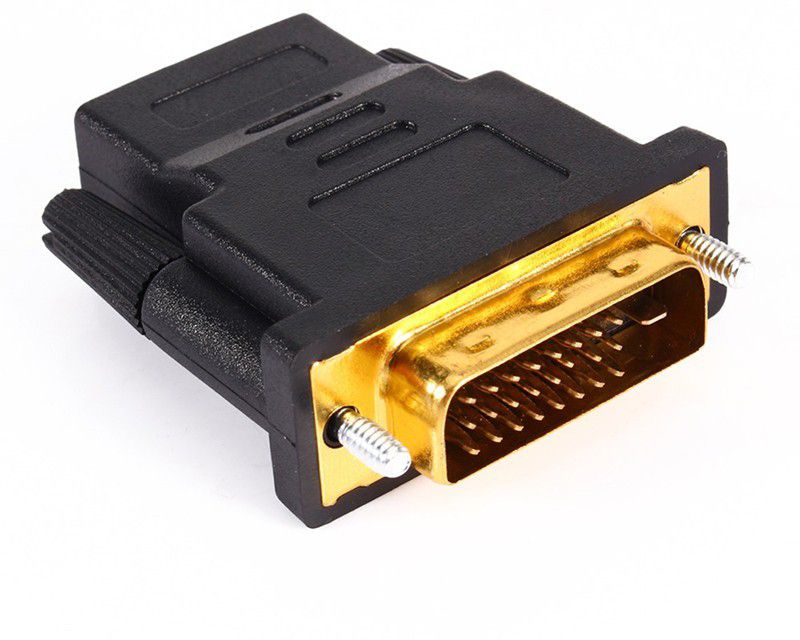 EVERYCOM DVI (24+1) Male to HDMI Female Adapter - Black HDMI Female To DVI-D Male HDMI Connector  (Black, Gold)
