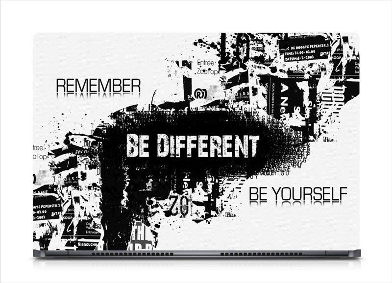 i-Birds ® Be Different Be Yourself Exclusive High Quality Laptop Decal, laptop skin sticker 15.6 inch (15 x 10) Inch iB-5K_skin_0852 High Quality HD Printed Vinyl Laptop Decal 15.6