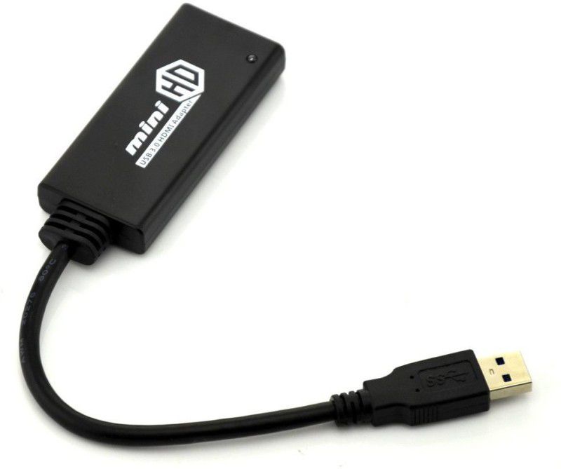 Tobo USB 3.0 to HDMI Adapter USB 3.0 To HDMI HD 1080P Video Cable Adapter Converter Compatible with PC Laptop USB Cable  (Black)