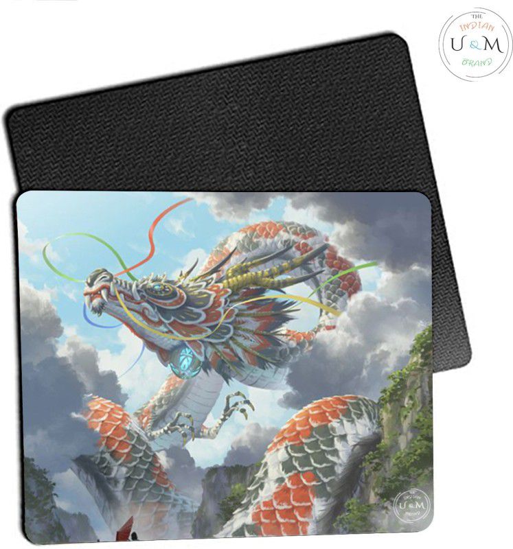 CSTVI "Dragon" creature Printed premium mouse pad for gamers Mousepad  (Multicolor)