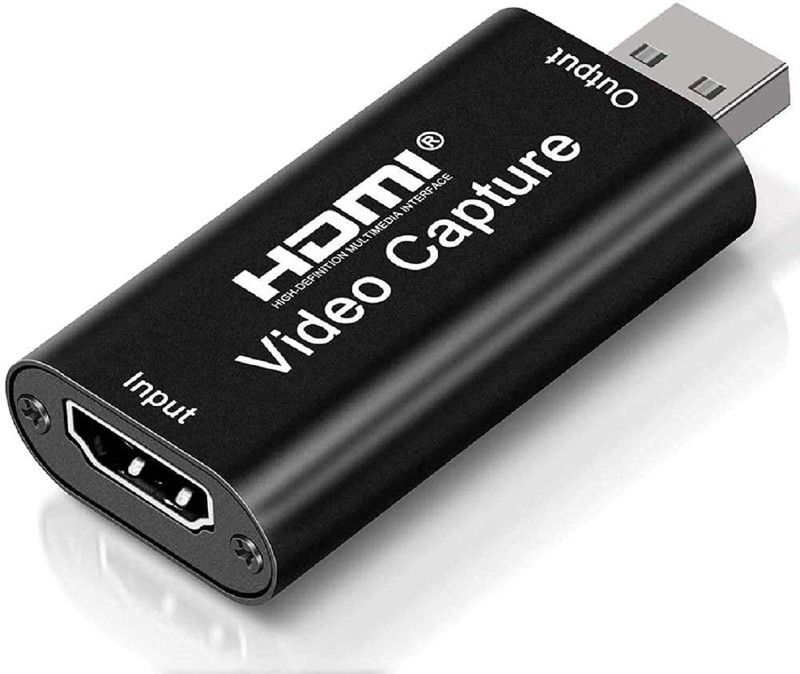 REC Trade HDMI to USB 2.0 Video Capture Card, 4k HDMI to USB 2.0 Video Capture for Live Streaming, Game Streaming, Broadcasting, DSLR Recording (RTT-VID-0130) HDMI Connector  (Black)