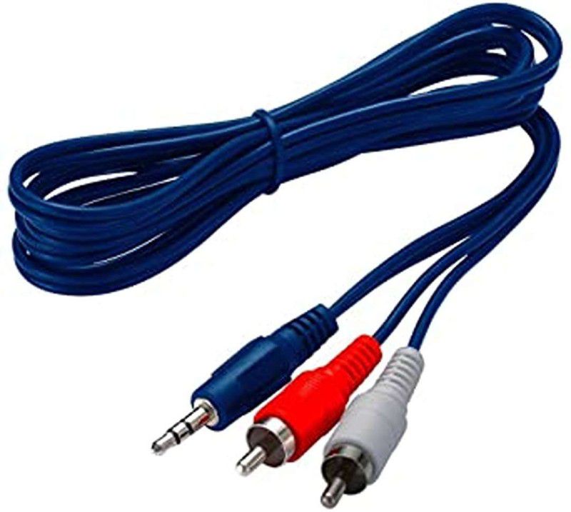 ASTRUM AUX Cable 3 m AUX Cable 3 m Aux RCA Cable 3.0 meter  (Compatible with Laptop, Tablet, Blue, One Cable)