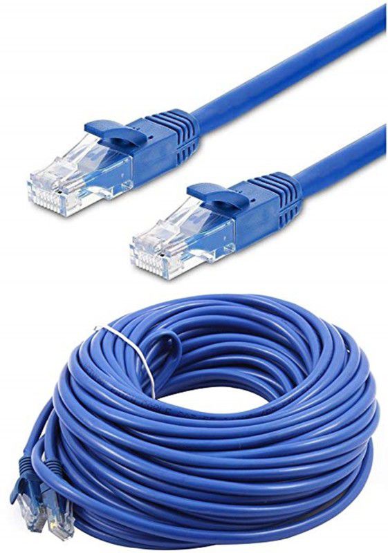 TERABYTE Ethernet Cable 1.25 m 1.25 METER RJ45 Patch Cable CAT5/5E Network Internet LAN Wire High Speed  (Compatible with Computer, Laptop, Modem, Router, Blue, One Cable)