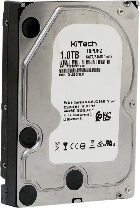 KITECH PURZ 1 TB Desktop Internal Hard Disk Drive (HDD) (10 PURZ)  (Interface: SATA, Form Factor: 3.5 inch)