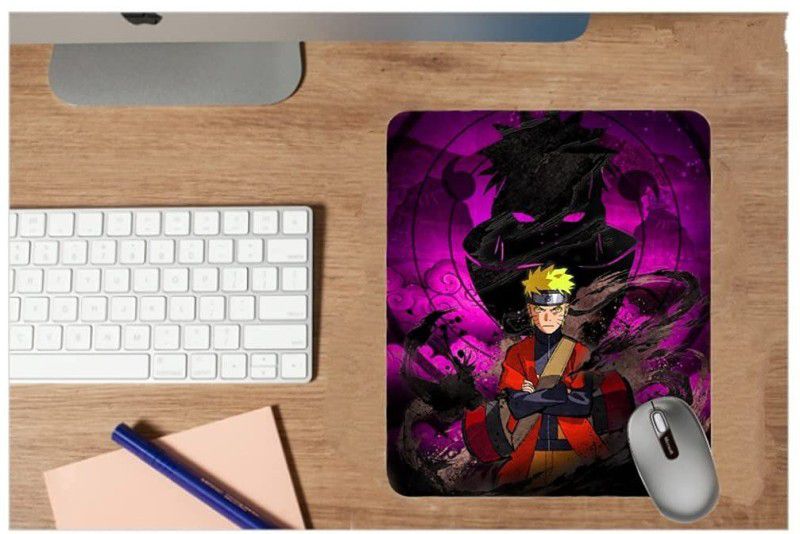ZORI Naruto_02_Purple_RED Gaming Mouse Pad - Computer Laptop PC| Work from Home/Office | Anti-Skid, Anti-Slip, Rubber Base Mousepad  (Naruto_02_Purple_RED)