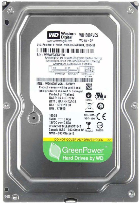 WD AV-REFURB 160 GB Desktop Internal Hard Disk Drive (HDD) (160AVCSP)  (Interface: SATA, Form Factor: 3.5 inch)