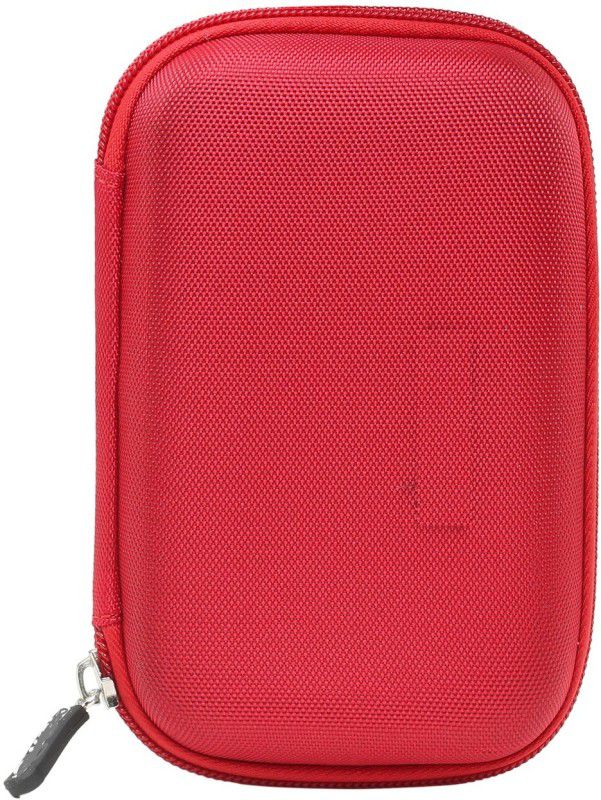 99Gems EXTERNAL HARD DRIVE COVER / PASSPORT BAG / HDD Casing Carry Bag Pouch 2.5 Case / Pouch 2.5 inch ZIP CASE / POUCH  (For External Hard drives, Red)