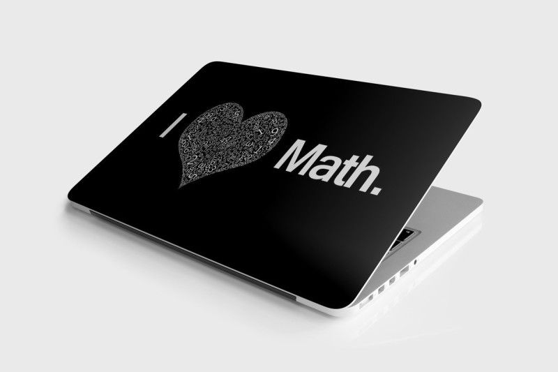 Yuckquee I love Maths Laptop Skin/Sticker/Vinyl for 14.1, 14.4, 15.1, 15.6 inches for Laptops or Notebooks Printed on 3M Vinyl, HD,Laminated, Scratchproof.M-21 Vinyl Laptop Decal 15.6
