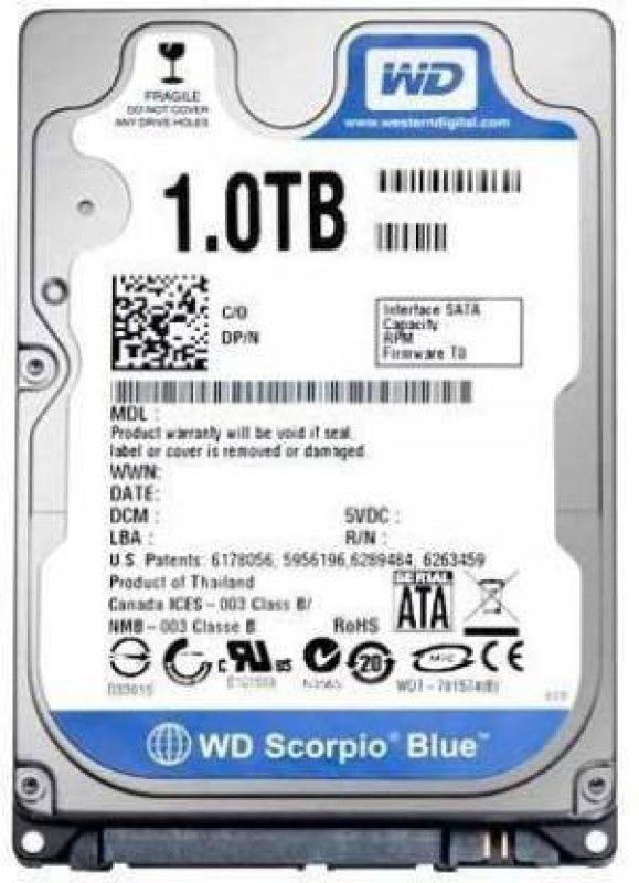 WD BLue 1 TB Laptop Internal Hard Disk Drive (HDD) (1 TB Laptop HDD)  (Interface: SATA, Form Factor: 2.5 Inch)