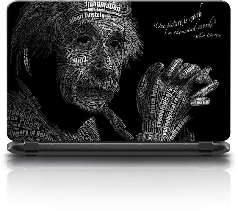 WALLPIK Albert Einstein - Typography - Laptop Skin - Decal - Sticker - Fit For All Brands and Models - WP1077(16-inch) Vinyl Laptop Decal 16