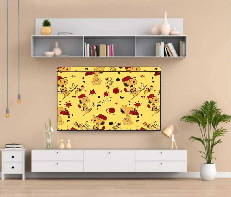 Immix LED TV Cover 32 Inch Waterproof for 32 inch Computer Monitor, TV, LCD Monitor - LED-32-Yellow-Dog-P1  (Yellow)