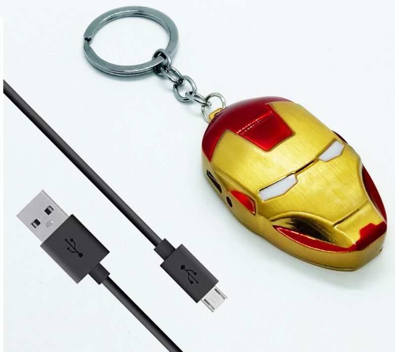 Explorer Iron-man Face Lighter Red Golden Color | Ironman Face Shape Rechargeable USB Cigarette Wind Proof Lighter Pocket Lighter Cigarette Lighter  (Red, Golden)