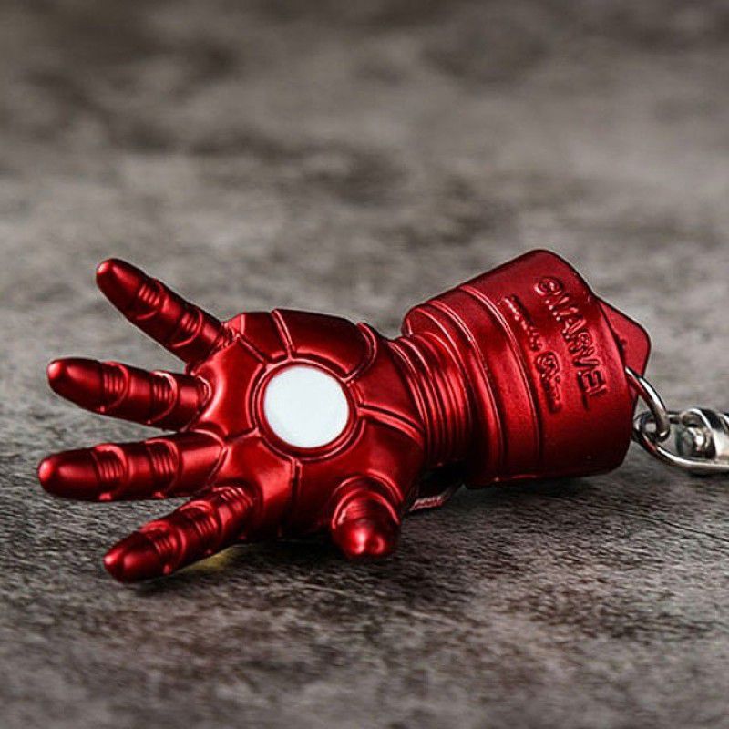 Explorer ™ Brand New Iron Man Hand Pocket Size Windproof And Flameless Lighter | USB Rechargeable And LED Light in Hand | Easy To Carry Anywhere Mini Hand Lighter Cigarette Lighter, USB Cable  (Golden, Red)