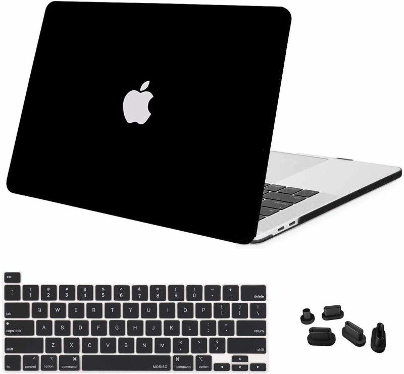 Midkart Front & Back Case for Macbook Pro 16 Inch, Model A2141, Matte Finish Hard Plastic Cover with Key Guard & Dust Plugs  (Black, Shock Proof, Pack of: 1)