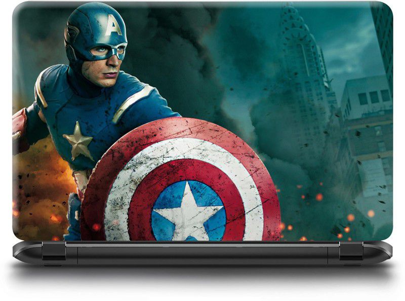 WALLPIK Captain - America - Shield - Super - Hero - Logo - Laptop Skin - Decal - Sticker - Fit For All Brands and Models - WP1048(15.6-inch) Vinyl Laptop Decal 15.6