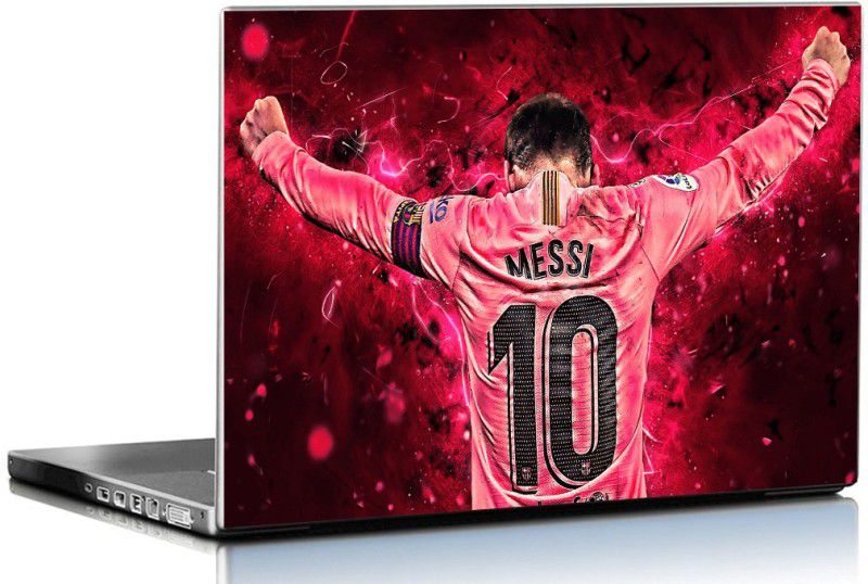 PIXELARTZ Laptop Skin Lionel Messi HD Quality 15.6 Inches Multi Colour (8073) Vinyl Laptop Decal 15.6