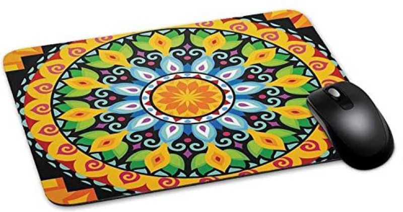 SMULY Rangoli Designer Mousepad for se laptop ad computer Mousepad  (Multicolor)