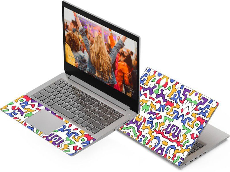 Anweshas Free Style Art Full Panel Laptop Skins Upto 15.6 inch - No Residue, Bubble Free - Removable HD Quality Printed Vinyl/Sticker/Cover Compatible For Self Adhesive Vinyl Laptop Decal 15.6
