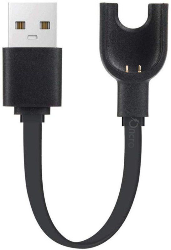 ONCRO Power Sharing Cable 0.2 m Compatible USB Charger Cable  (Compatible with Mi 3 band, smart watch, Wrist Fitness band, Black, One Cable)