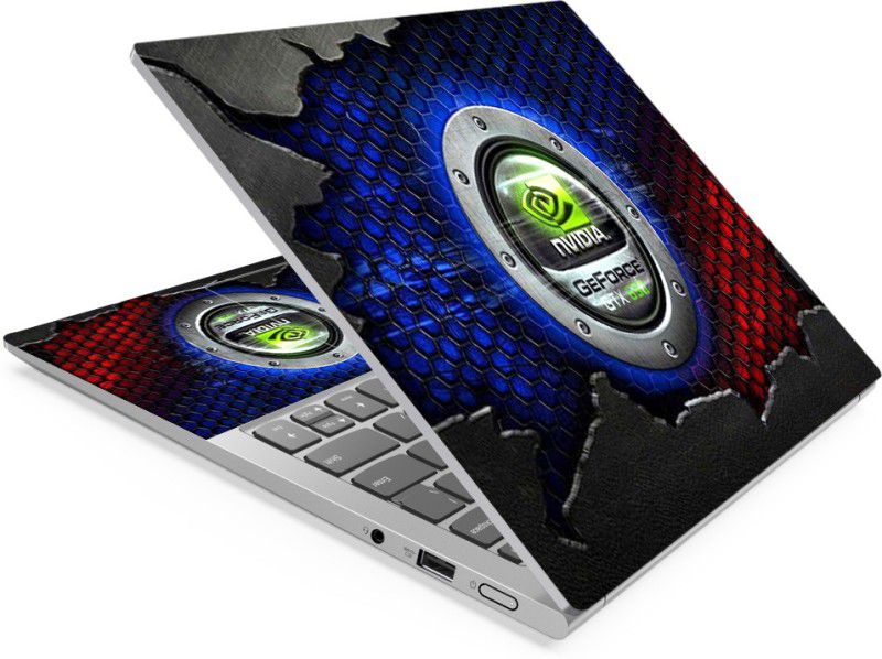 Anweshas Nvidia Force Honeycomb Full Panel Laptop Skins Upto 15.6 inch - No Residue, Bubble Free - Removable HD Quality Printed Vinyl/Sticker/Cover Self Adhesive Vinyl Laptop Decal 15.6