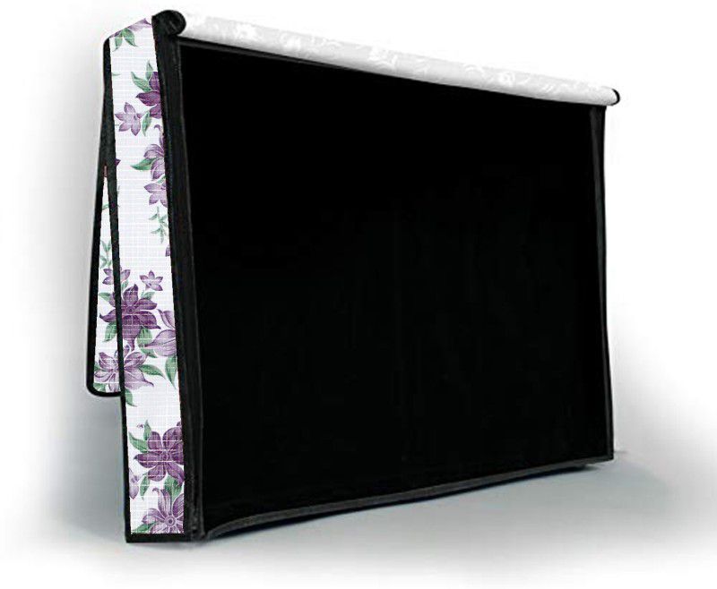 JM Homefurnishings Two layer dust proof LED LCD TV cover for 32 inch TV-LCD-LED-Monitor - LEDJM135932IN  (Purple, White)
