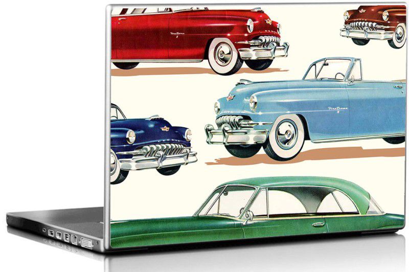 Seven Rays Vintage Cars Vinyl Laptop Decal 15.6