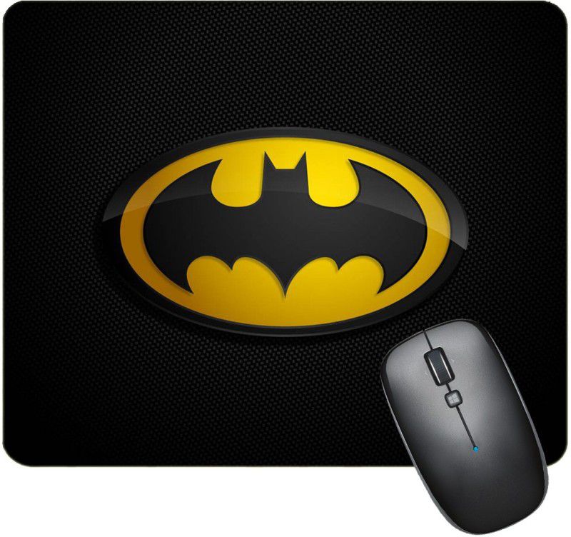 BNST Mouse pad for pc Anti Skid Heroes Designer "Batman Logo in Yellow Background " Mouse pad Printed Mousepad for laptops and Computers Gaming Mousepad (Multicolor) Mousepad  (Multicolor)