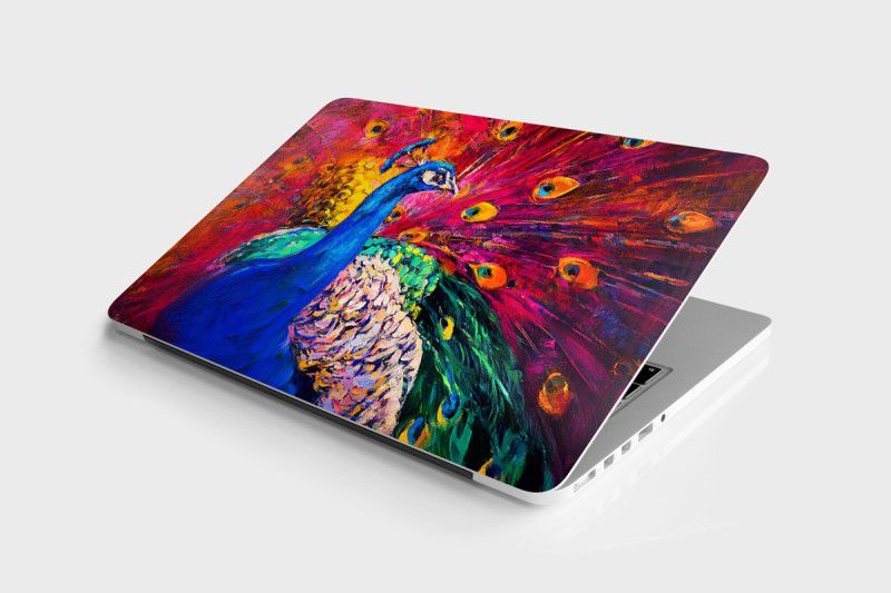 Unique Graphics Abstract Peacock Skin/Sticker for Laptops Upto 15.6 Inch (HD Quality, Multicolor) Vinyl Laptop Decal 15.6