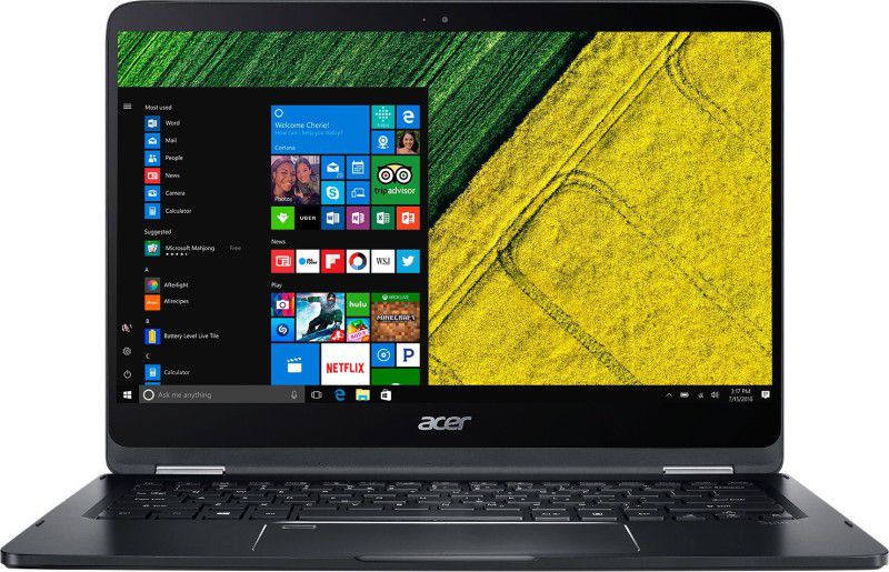 Acer Spin 7 Core i7 7th Gen - (8 GB/256 GB SSD/Windows 10 Home) SP714-51 Laptop  (14 inch, Black)