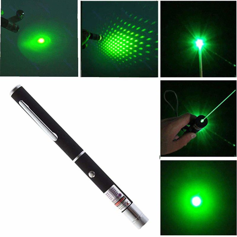 Hidelliya Powerful Laser Pointer Pen Beam Light Green Laser Pointer Disco Pointer Pen  (631 nm, green)
