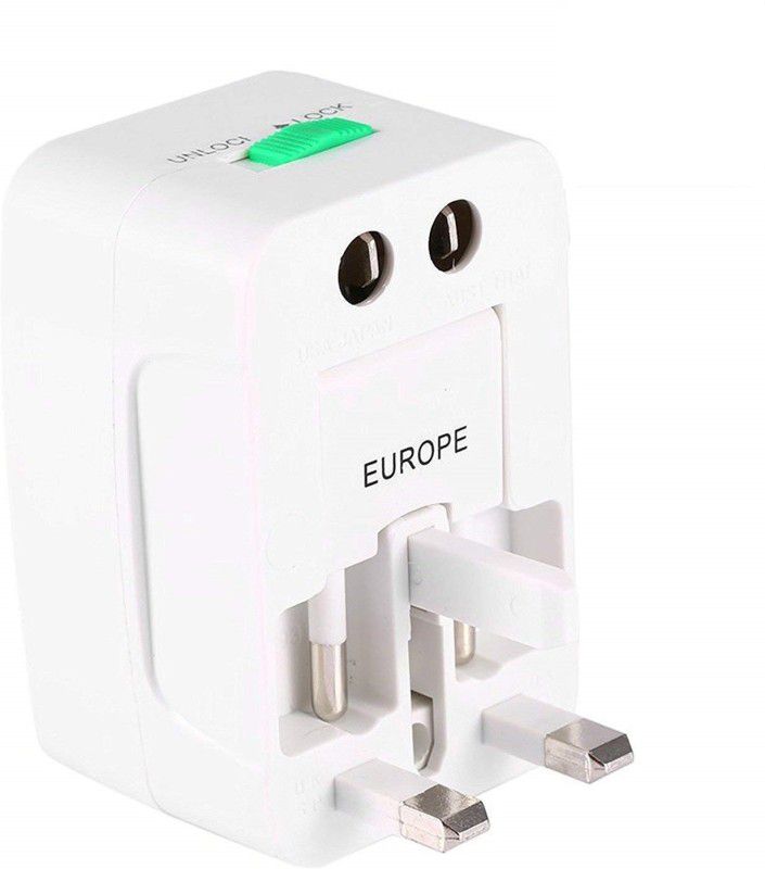 ASTOUND 2 USB Travel Universal Adapter (AU EU UK US) Good Quality Worldwide Adaptor Worldwide Adaptor  (White)