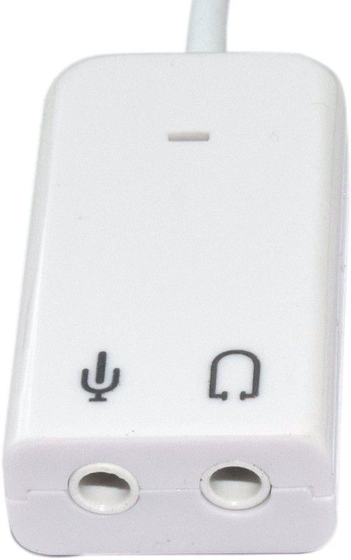 VibeX 7.1 Channel USB External Sound Card -N6 7.1 Channel USB External Sound Card -N6 Sound Card  (White)