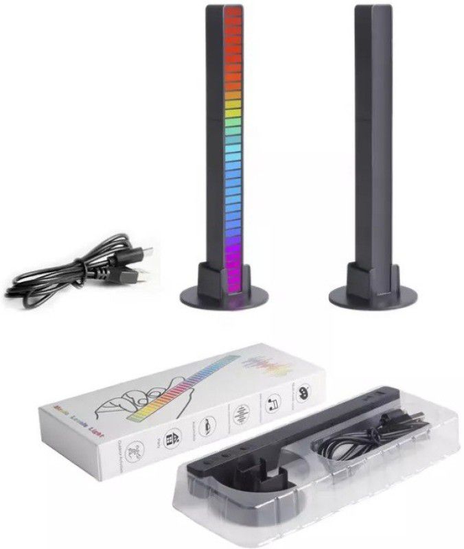 RHONNIUM Rechargeable RGB Voice Control LED Music Level Light Pickup Rhythm Lamp Rechargeable RGB Voice Control LED Music Level Light Pickup Rhythm Lamp-X21 Led Light  (RGB)